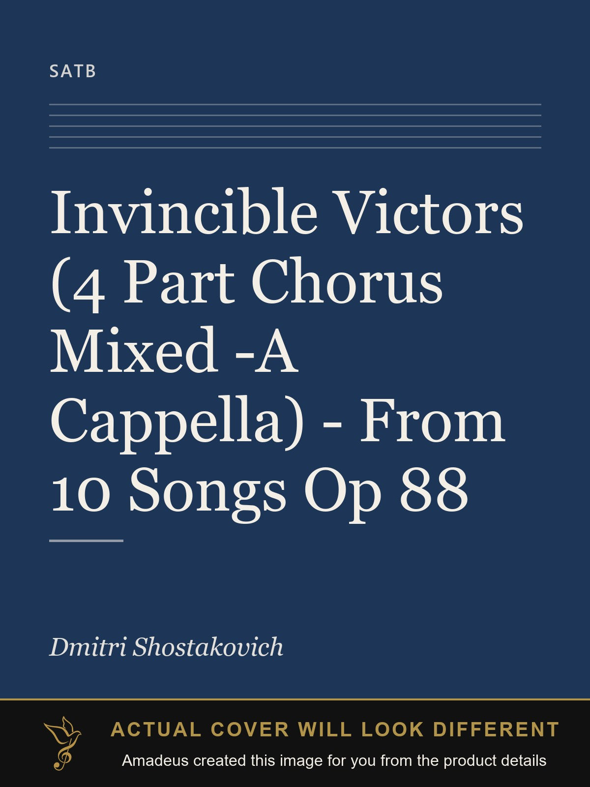 Invincible Victors (4 Part Chorus Mixed -A Cappella)  - From 10 Songs Op 88 - Amadeus created this image from the product details; the actual cover will look different