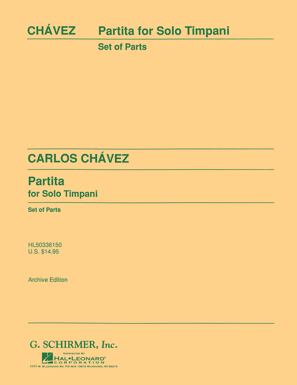 Product Cover for Partita for Solo Timpani