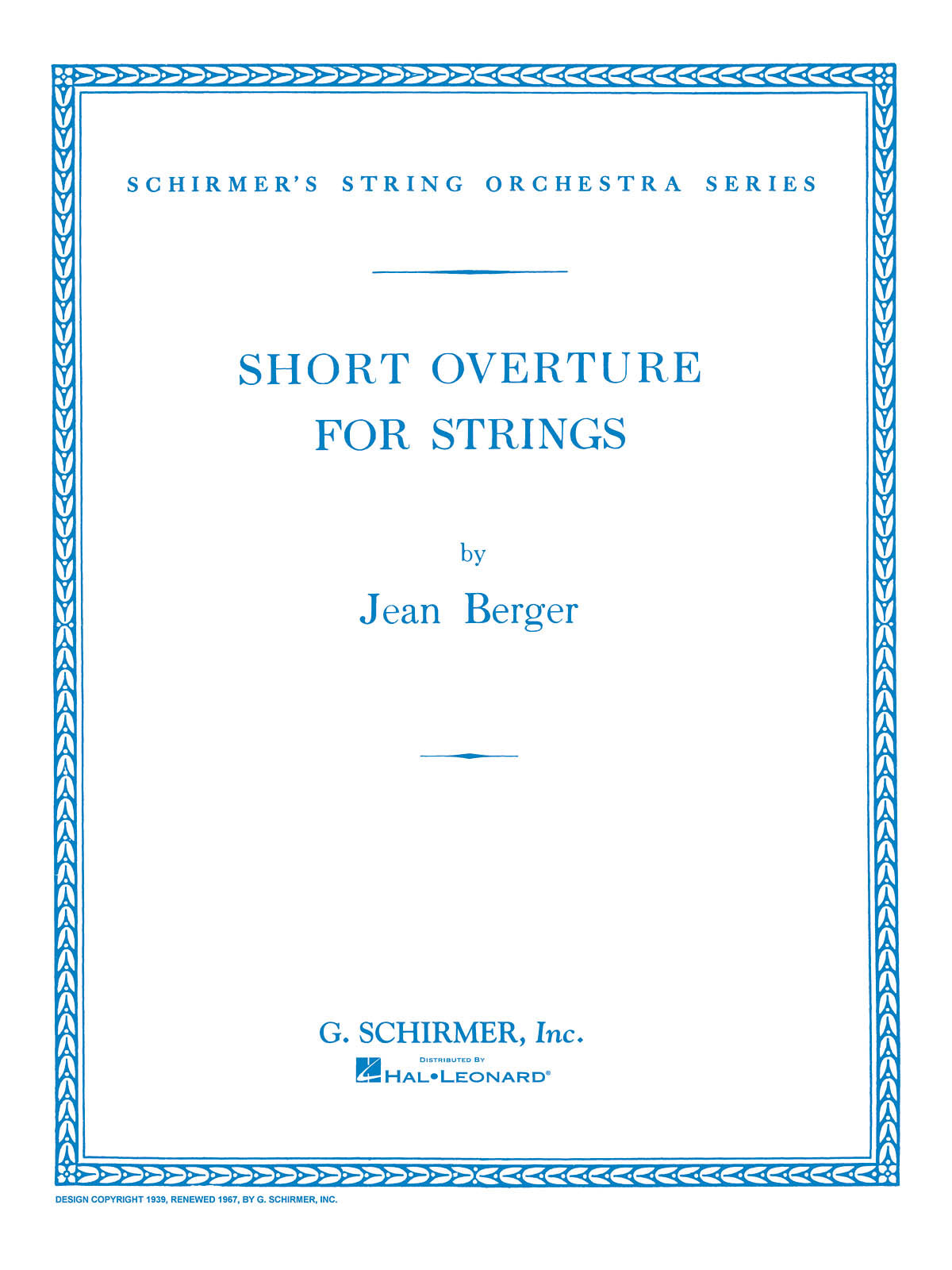 Product Cover for Short Overture for Strings