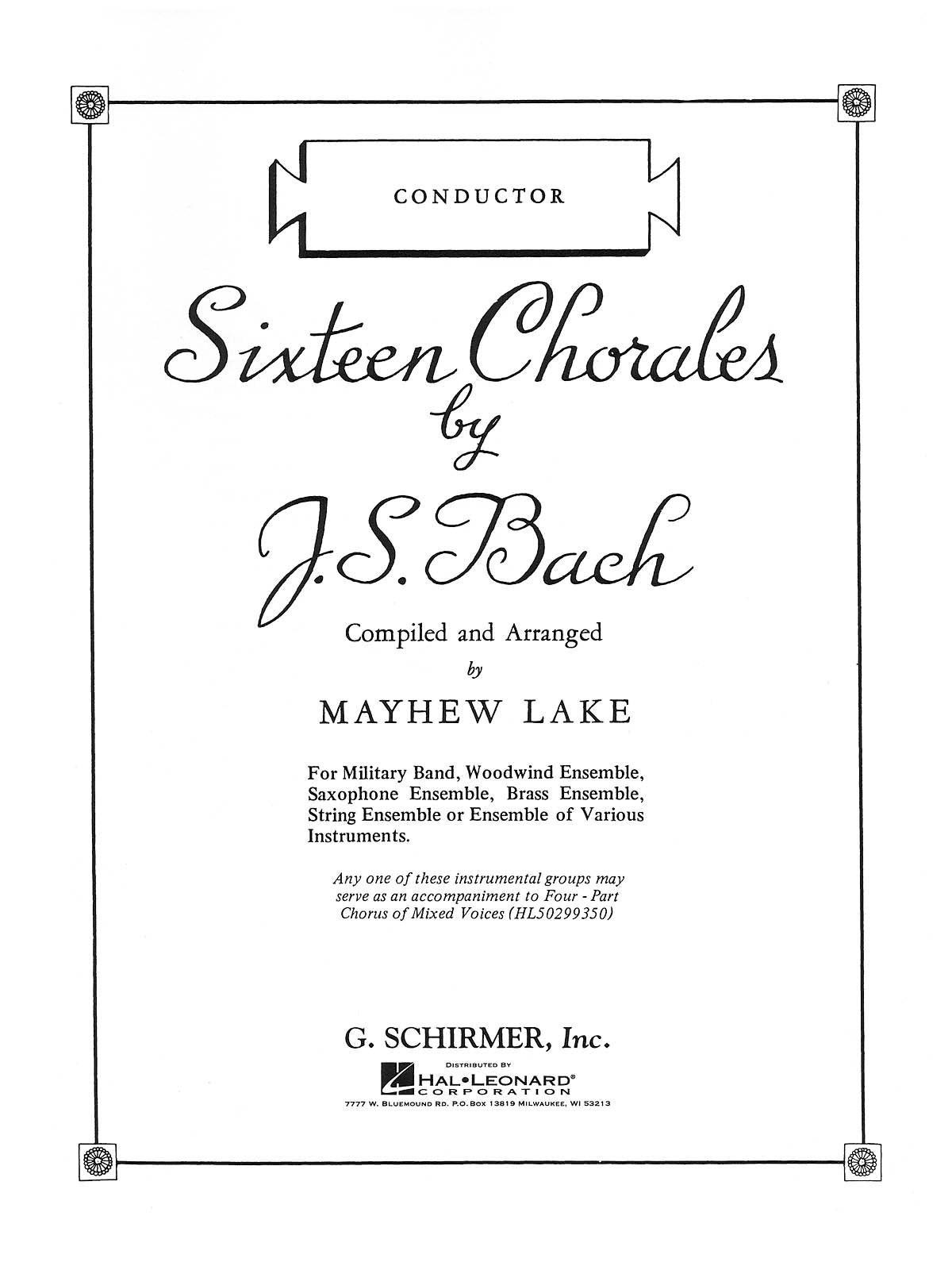 Product Cover for Sixteen Chorales