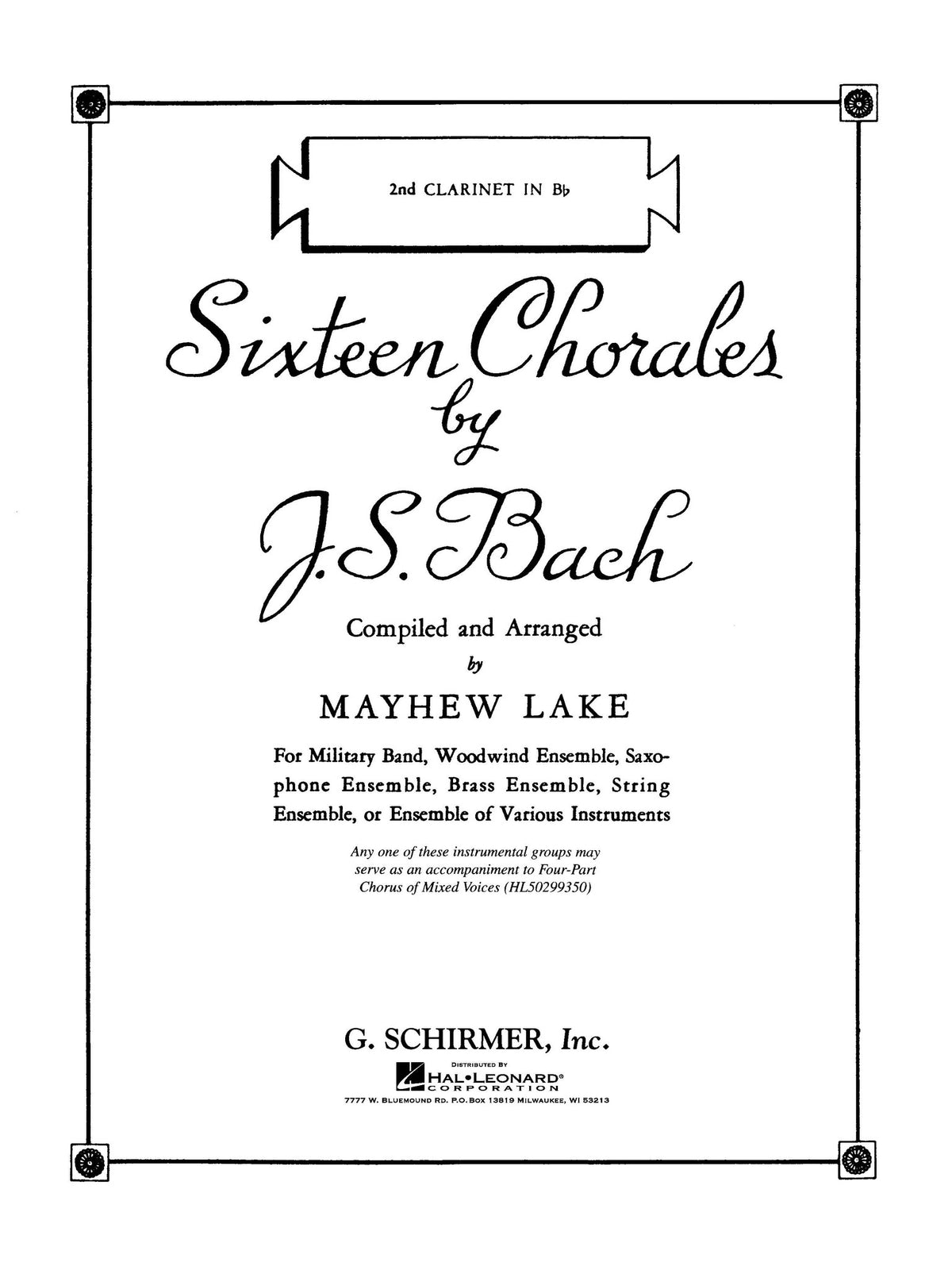 Product Cover for Sixteen Chorales