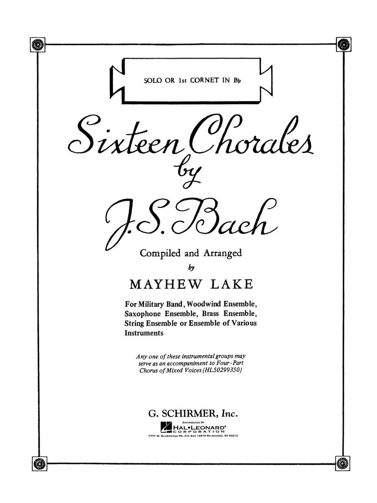 Product Cover for Sixteen Chorales