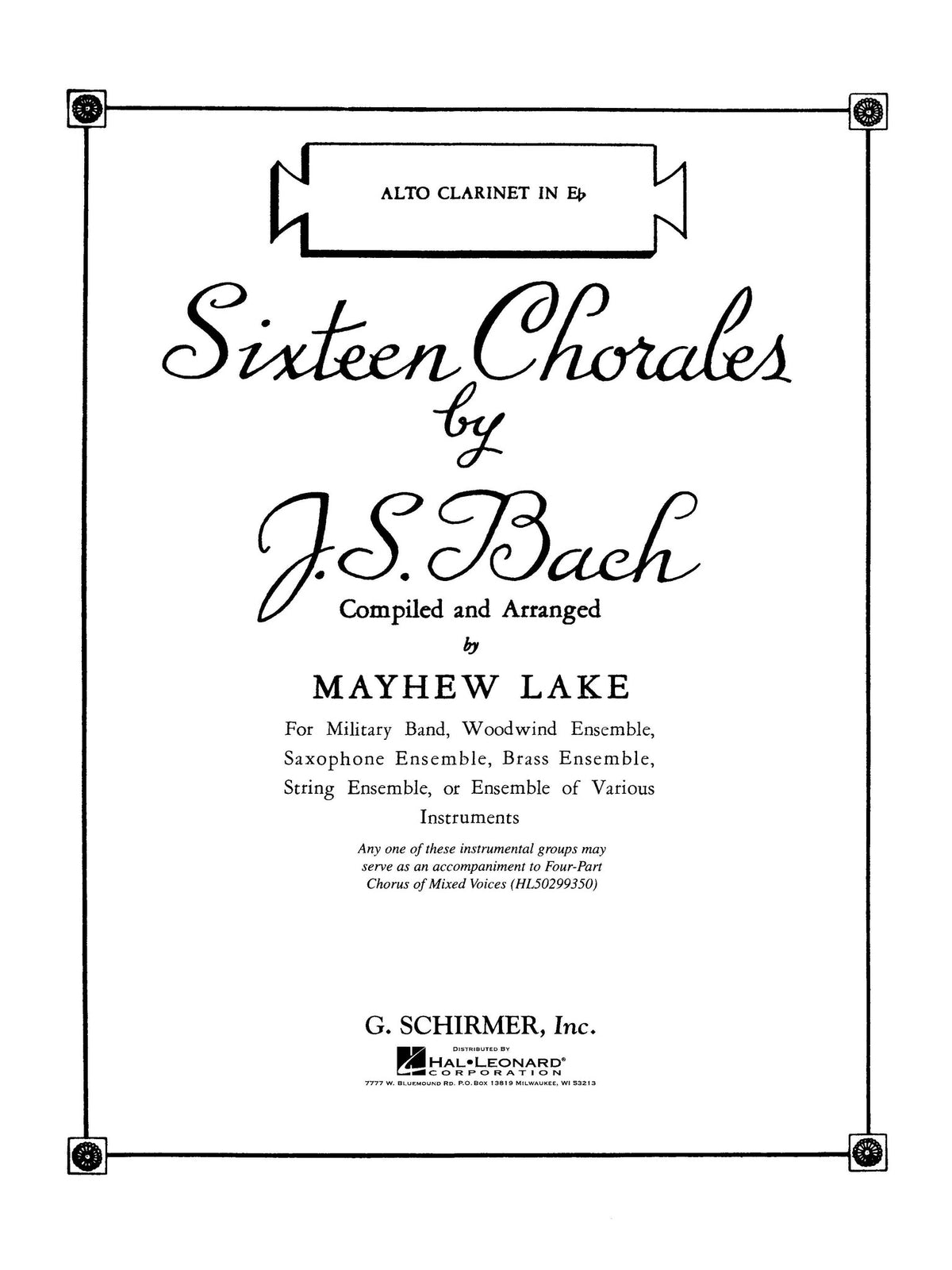 Product Cover for Sixteen Chorales