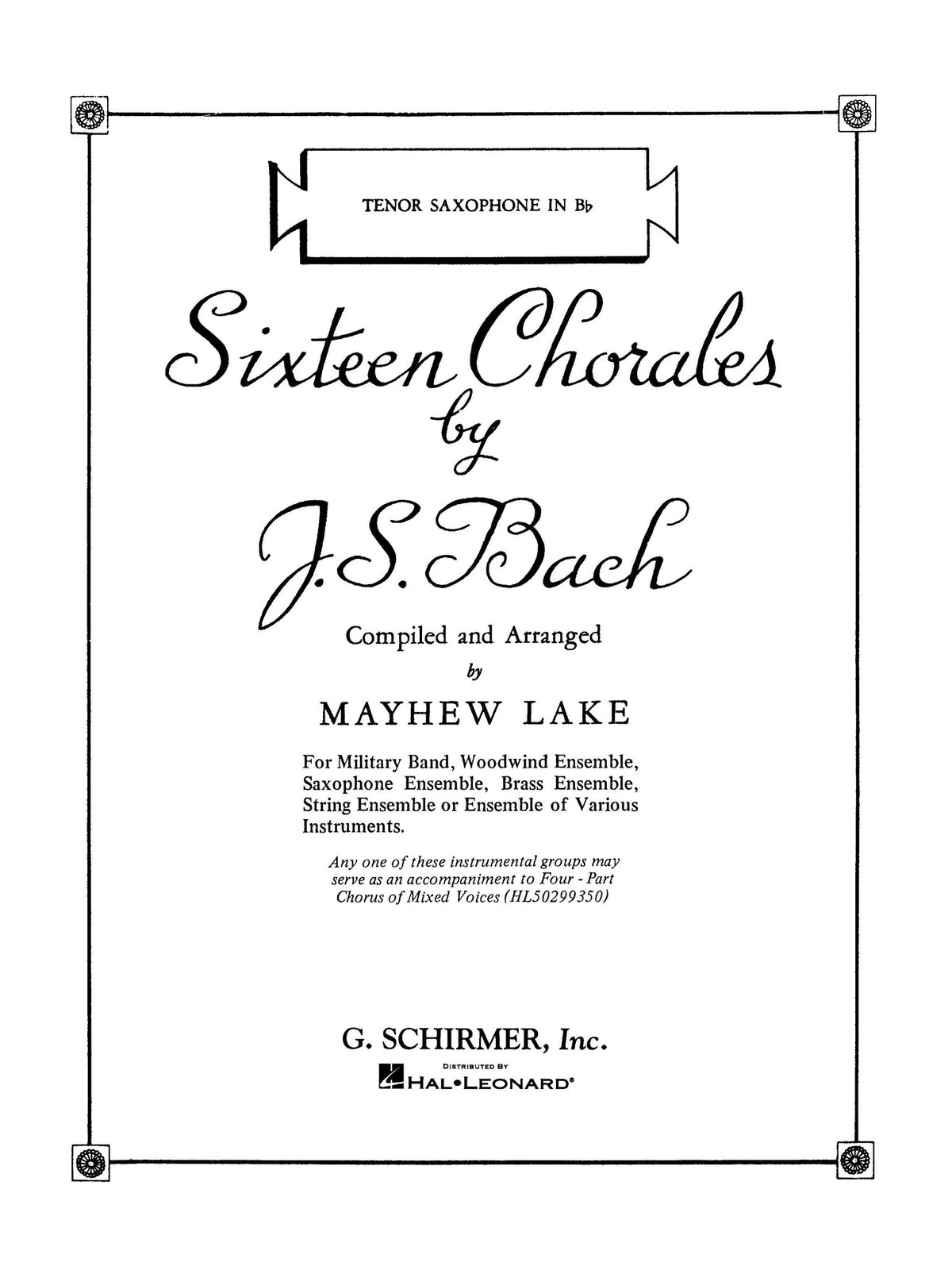 Product Cover for Sixteen Chorales