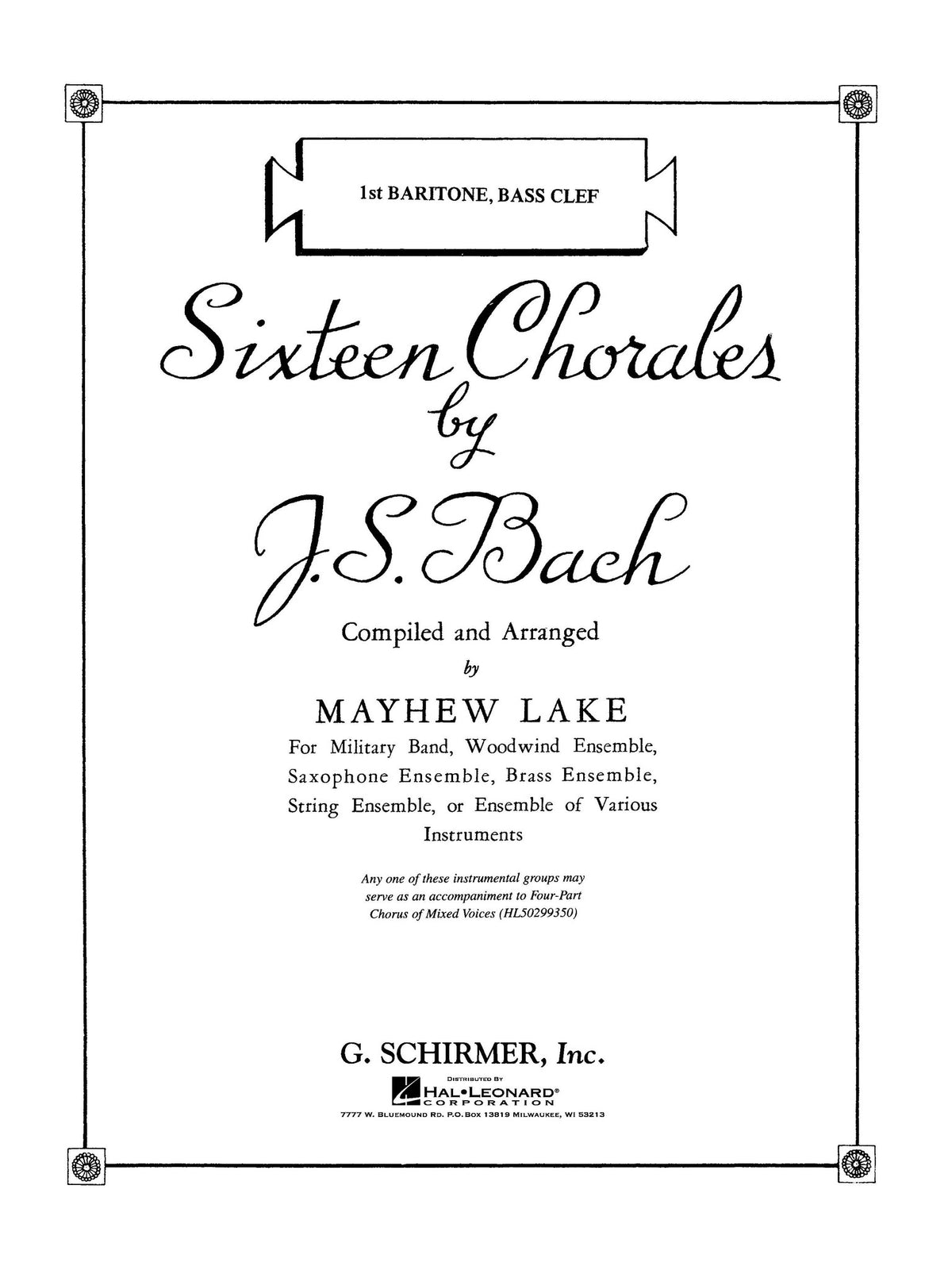 Product Cover for Sixteen Chorales