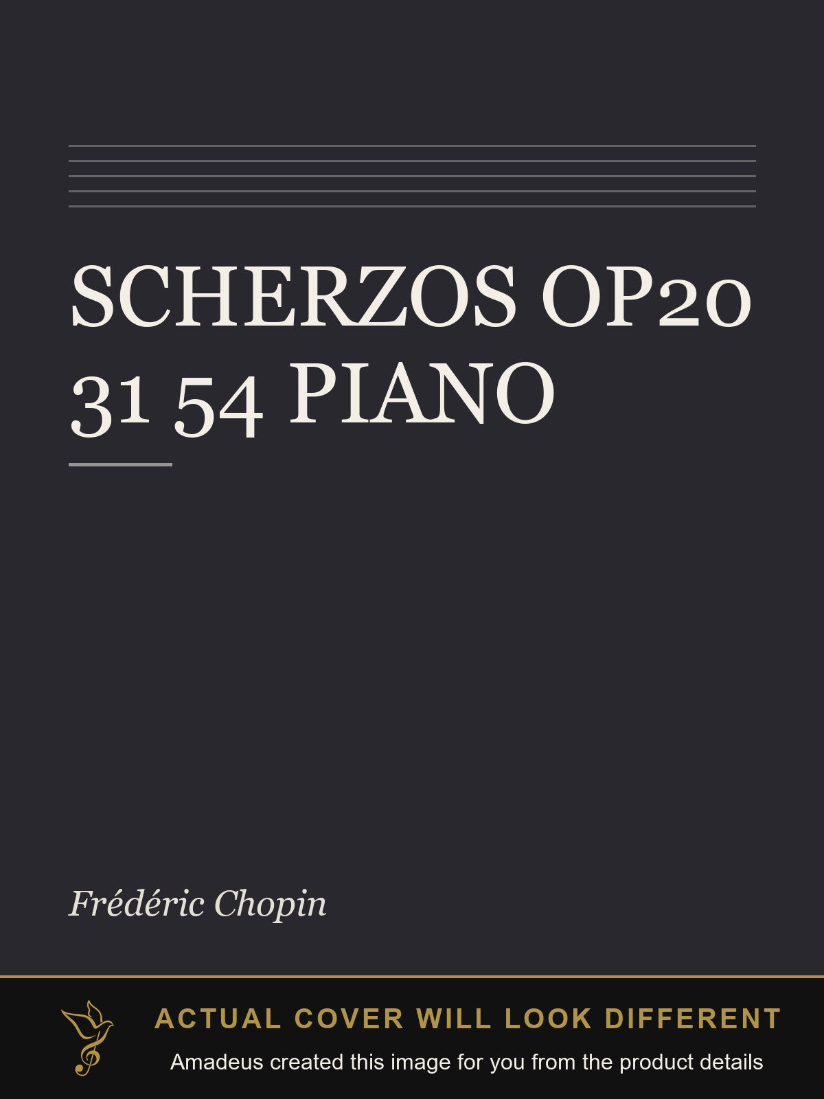 SCHERZOS OP20 31 54 PIANO - Amadeus created this image from the product details; the actual cover will look different