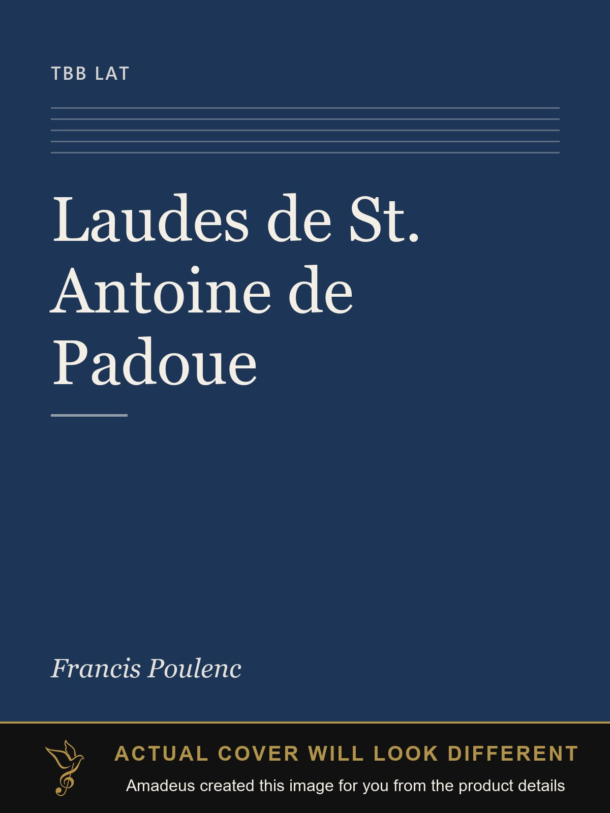Laudes de St. Antoine de Padoue - Amadeus created this image from the product details; the actual cover will look different