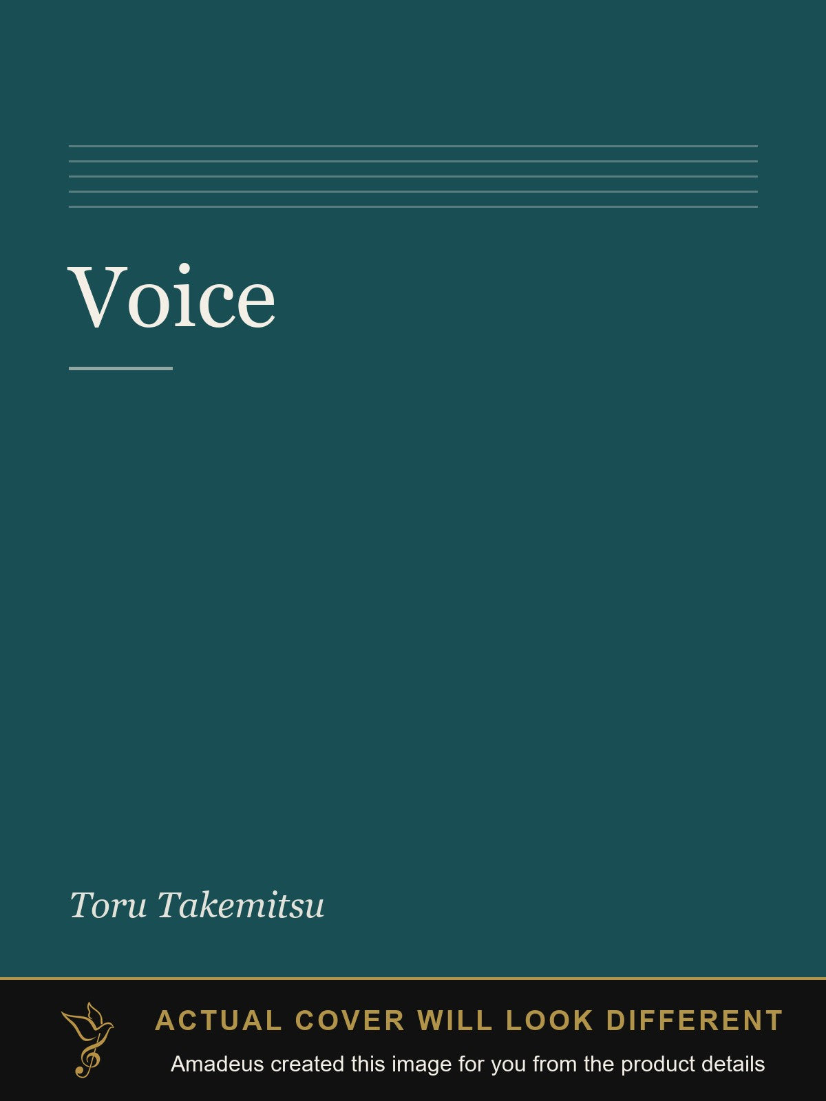 Voice - Amadeus created this image from the product details; the actual cover will look different
