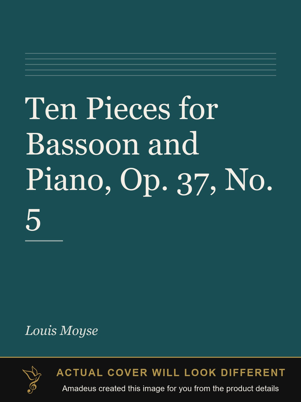 Ten Pieces for Bassoon and Piano, Op. 37, No. 5 - Amadeus created this image from the product details; the actual cover will look different