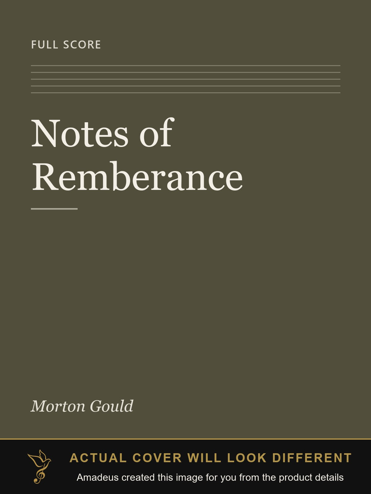 Notes of Remberance - Amadeus created this image from the product details; the actual cover will look different