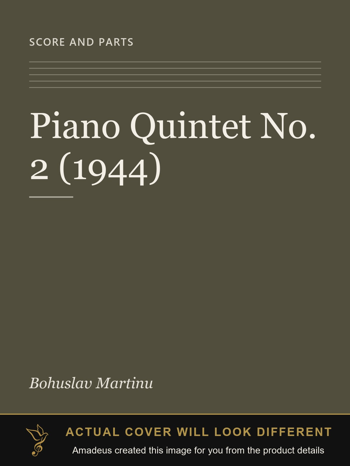 Piano Quintet No. 2 (1944) - Amadeus created this image from the product details; the actual cover will look different
