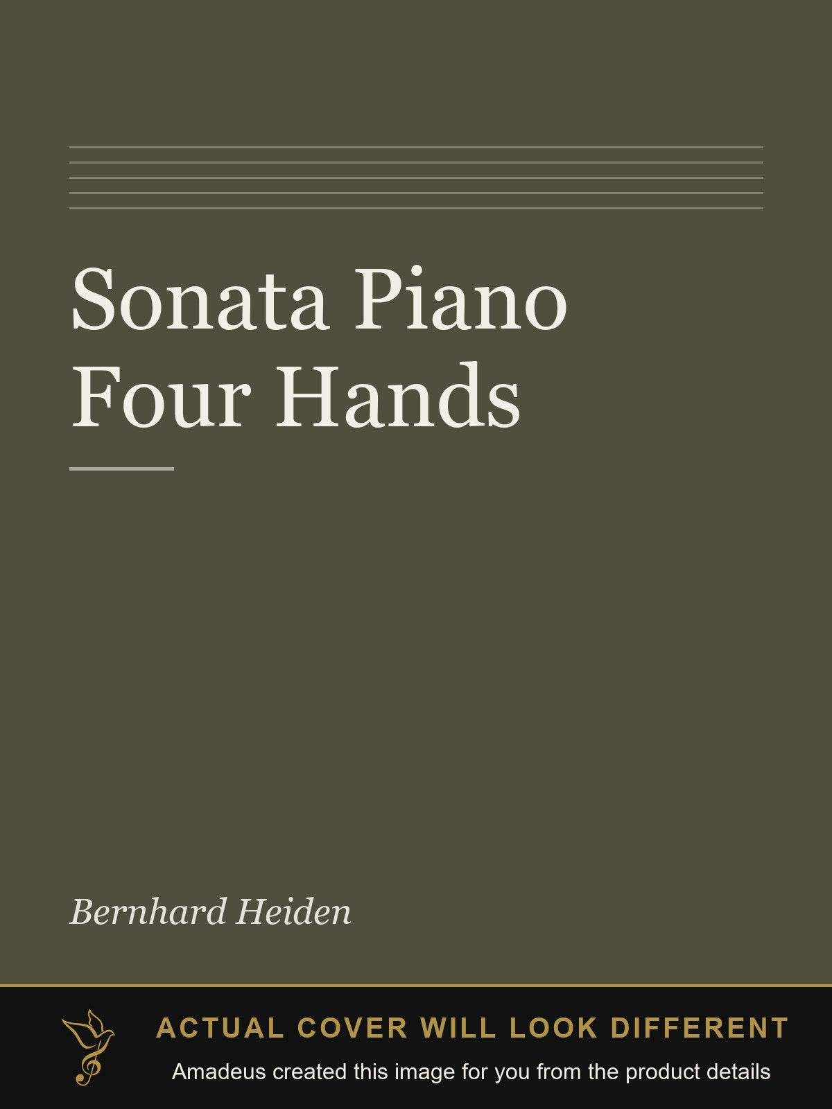 Sonata Piano Four Hands - Amadeus created this image from the product details; the actual cover will look different