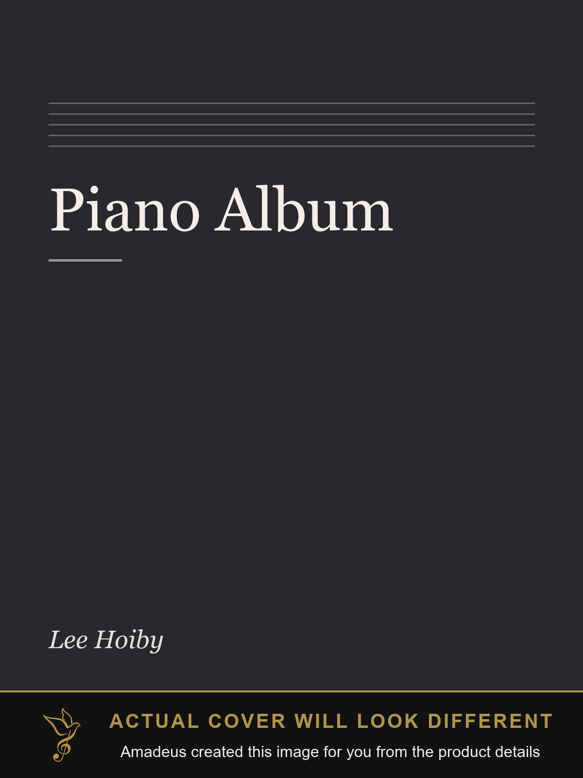 Piano Album - Amadeus created this image from the product details; the actual cover will look different