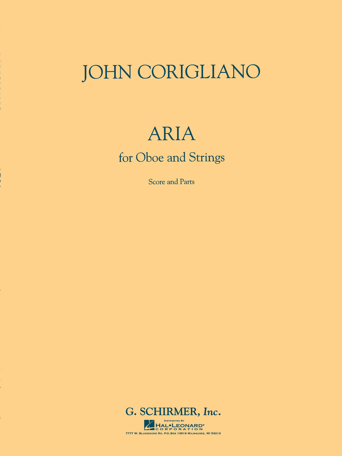 Product Cover for Aria for Oboe and Strings