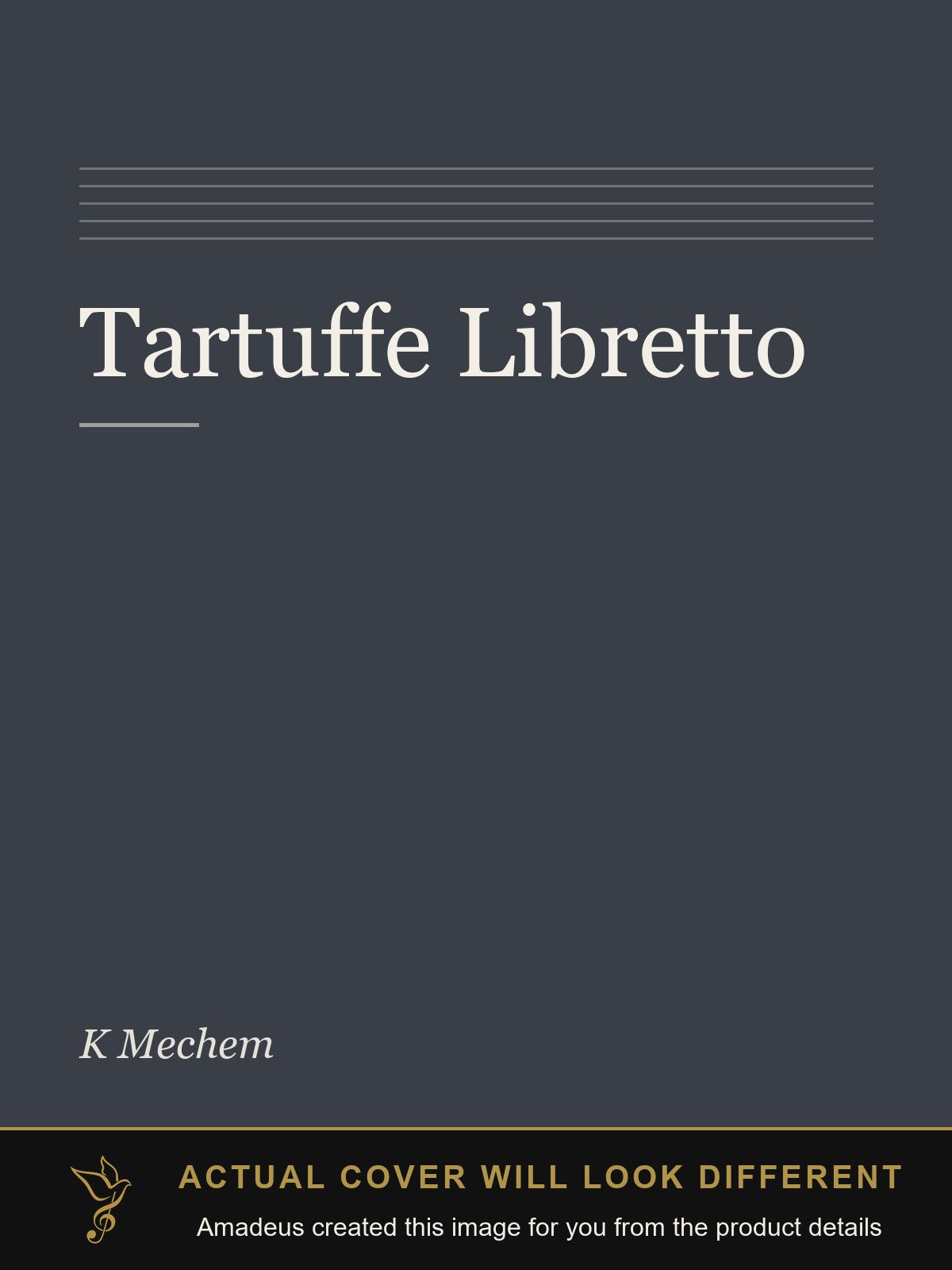 Tartuffe Libretto - Amadeus created this image from the product details; the actual cover will look different