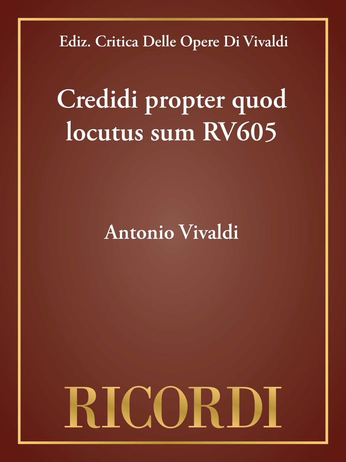 Product Cover for Credidi propter quod locutus sum RV605