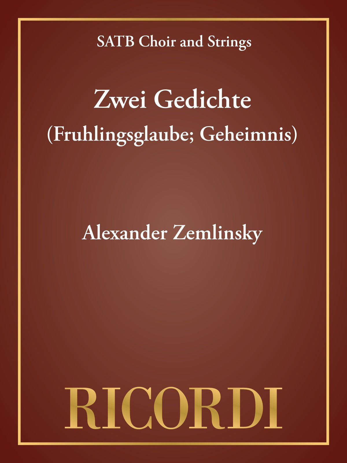 Product Cover for Zwei Gedichte (Frühlingsglaube; Geheimnis)