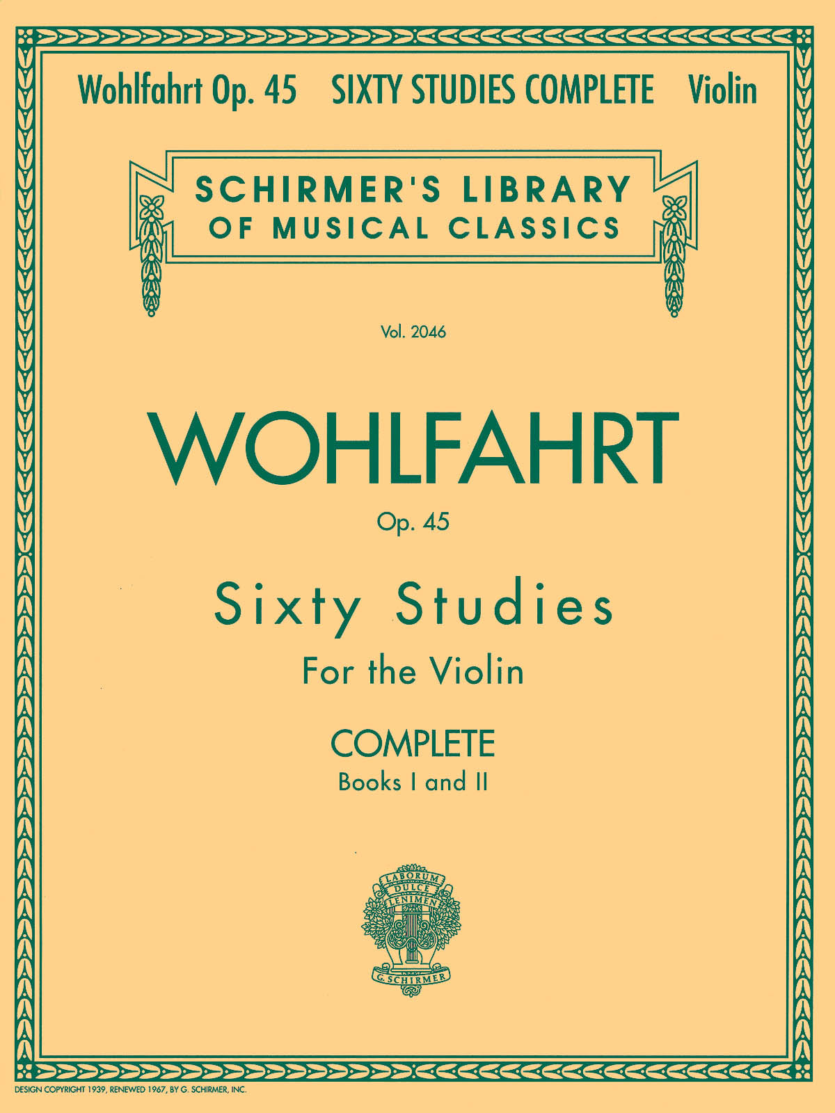 Product Cover for Franz Wohlfahrt – 60 Studies, Op. 45 Complete