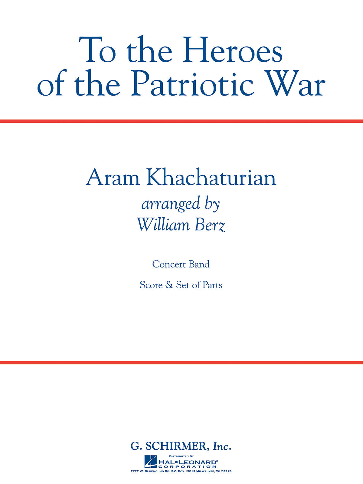Product Cover for To the Heroes of the Patriotic War