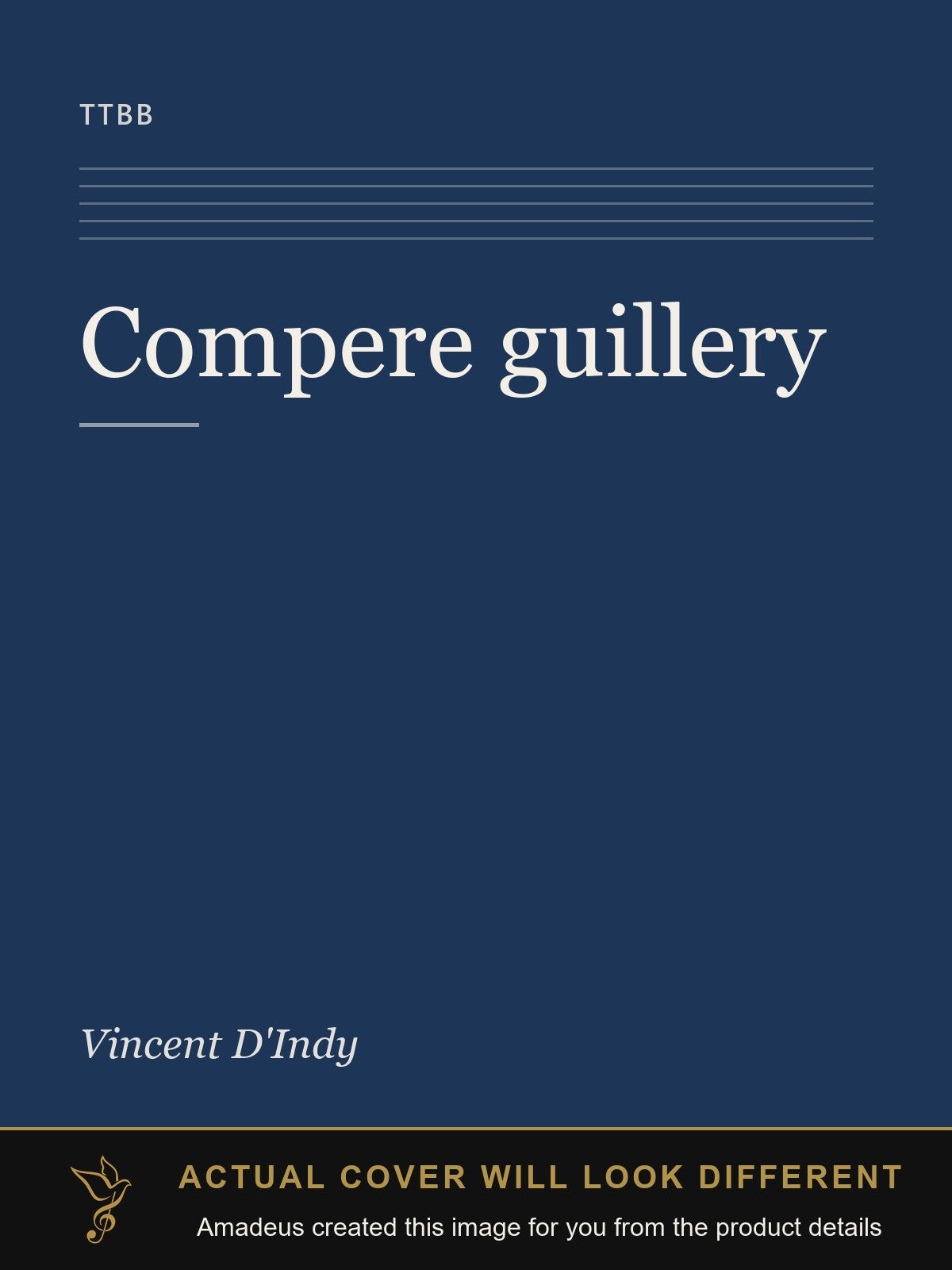 Compere guillery - Amadeus created this image from the product details; the actual cover will look different