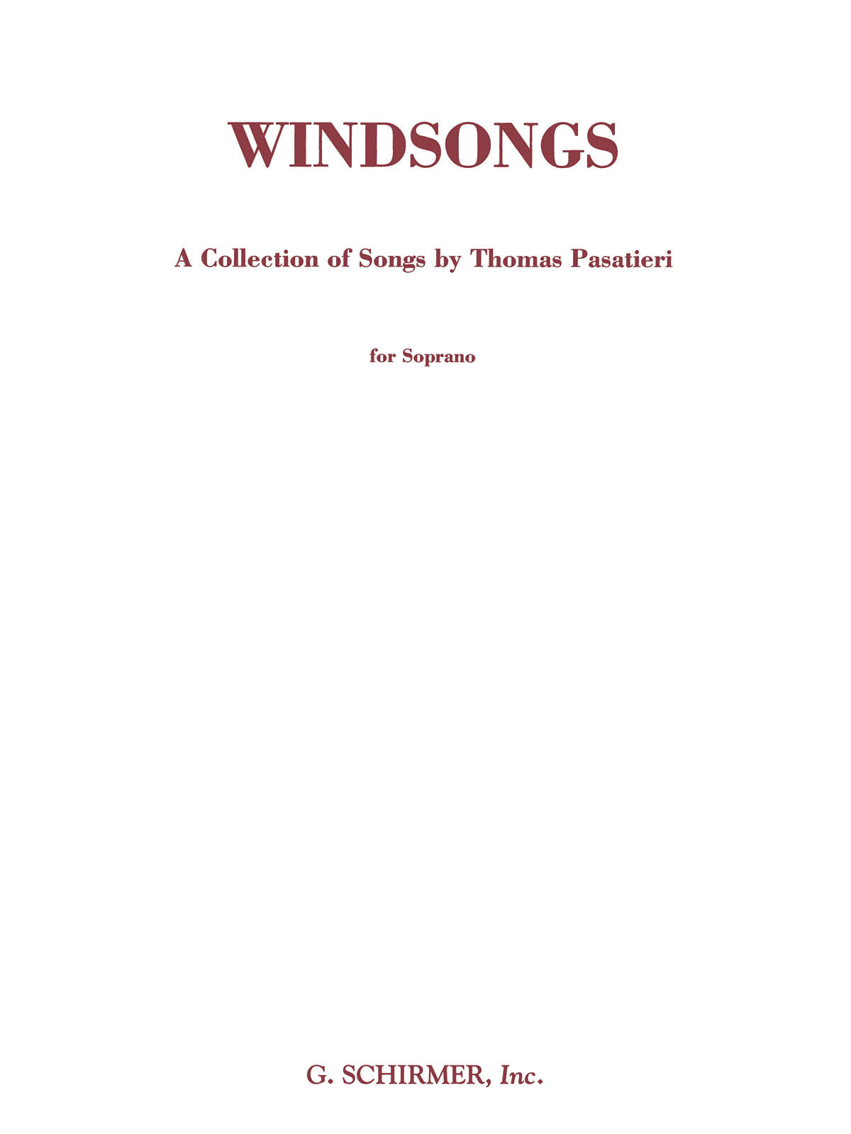 Product Cover for Windsongs: A Collection of Songs for Soprano