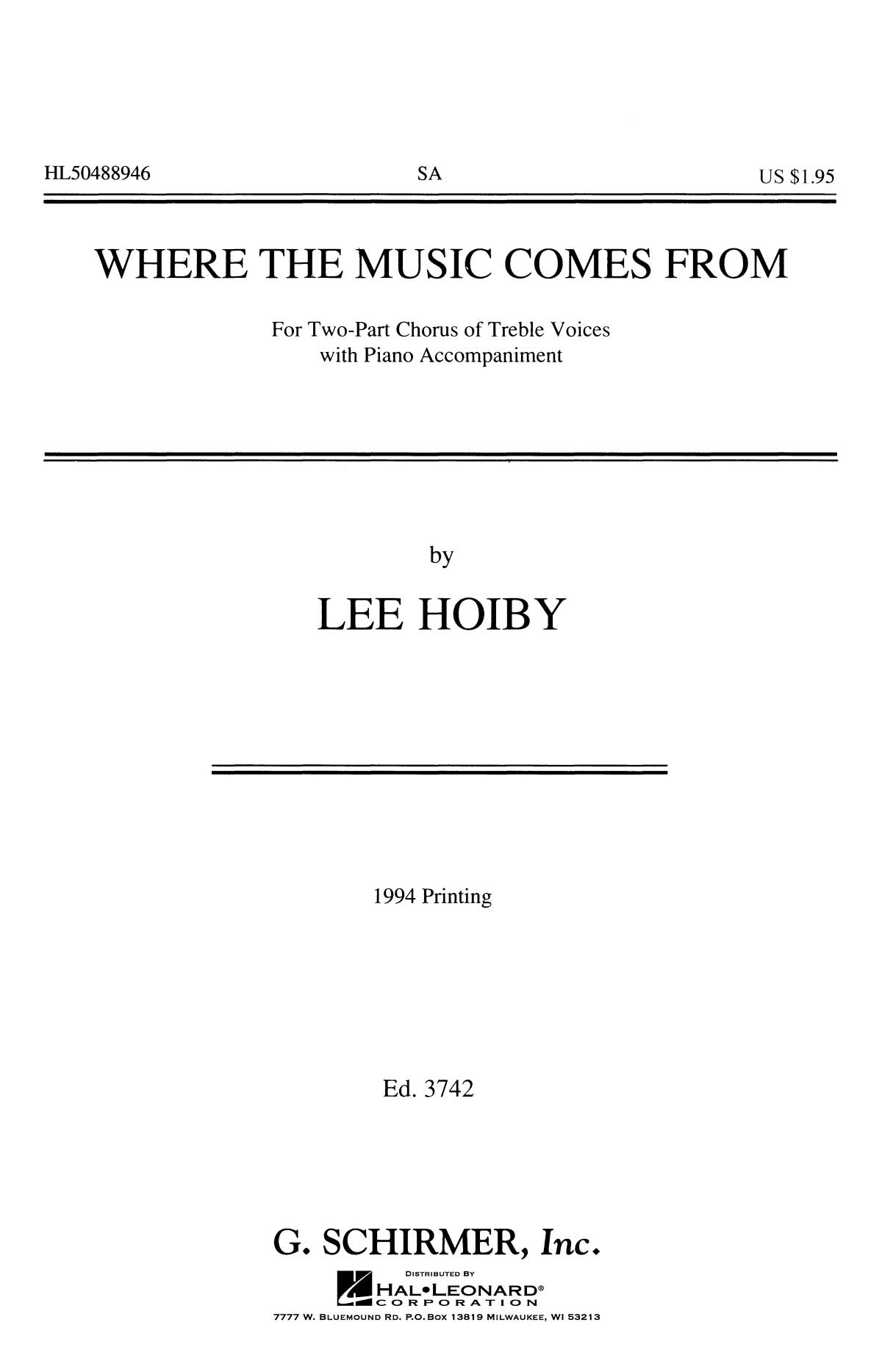 Product Cover for Where Music Comes From