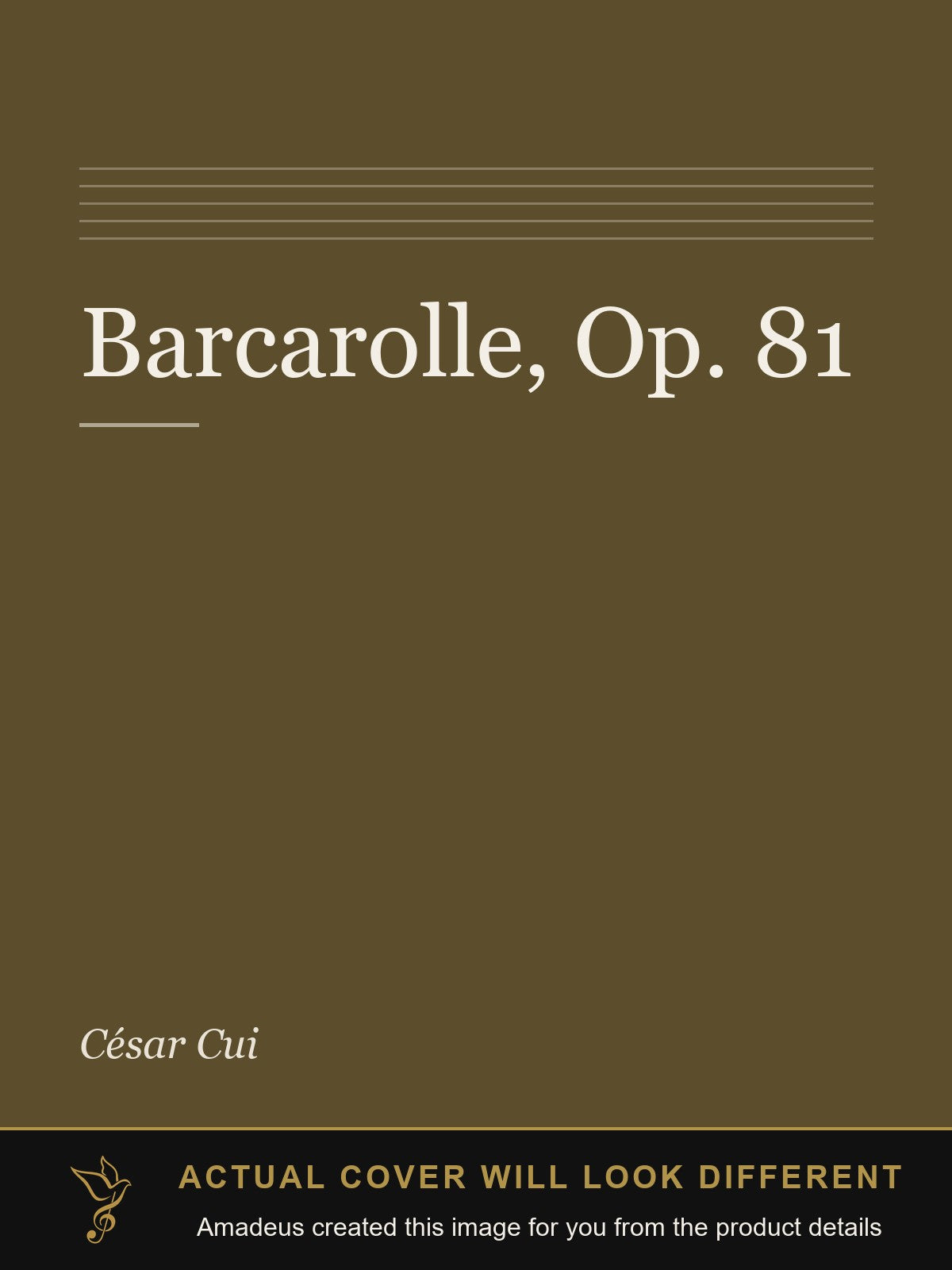 Barcarolle, Op. 81 - Amadeus created this image from the product details; the actual cover will look different