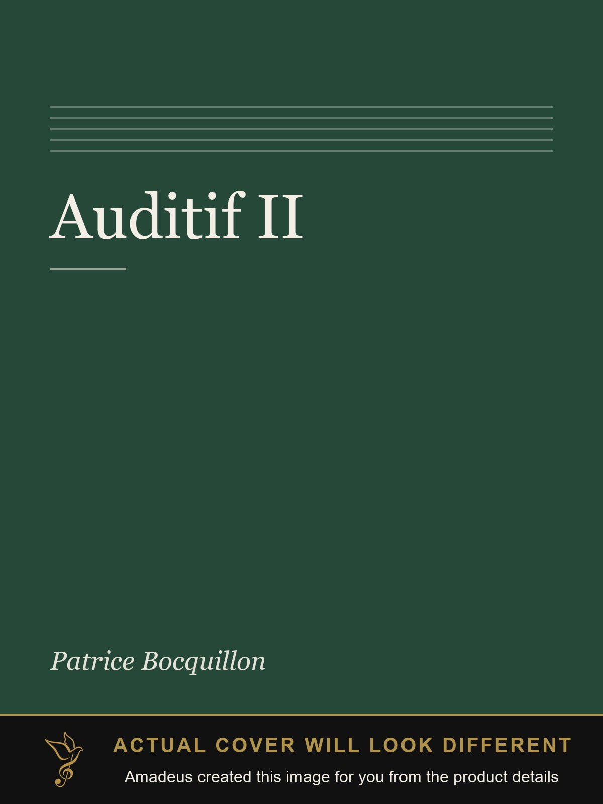 Auditif II - Amadeus created this image from the product details; the actual cover will look different