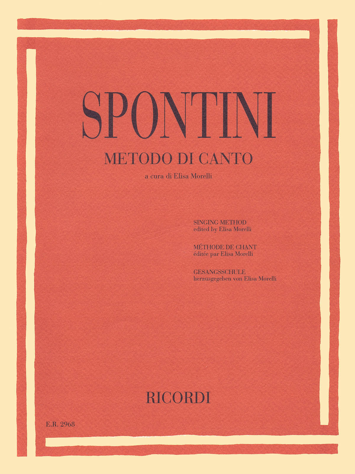 Product Cover for Gaspare Spontini – Singing Method