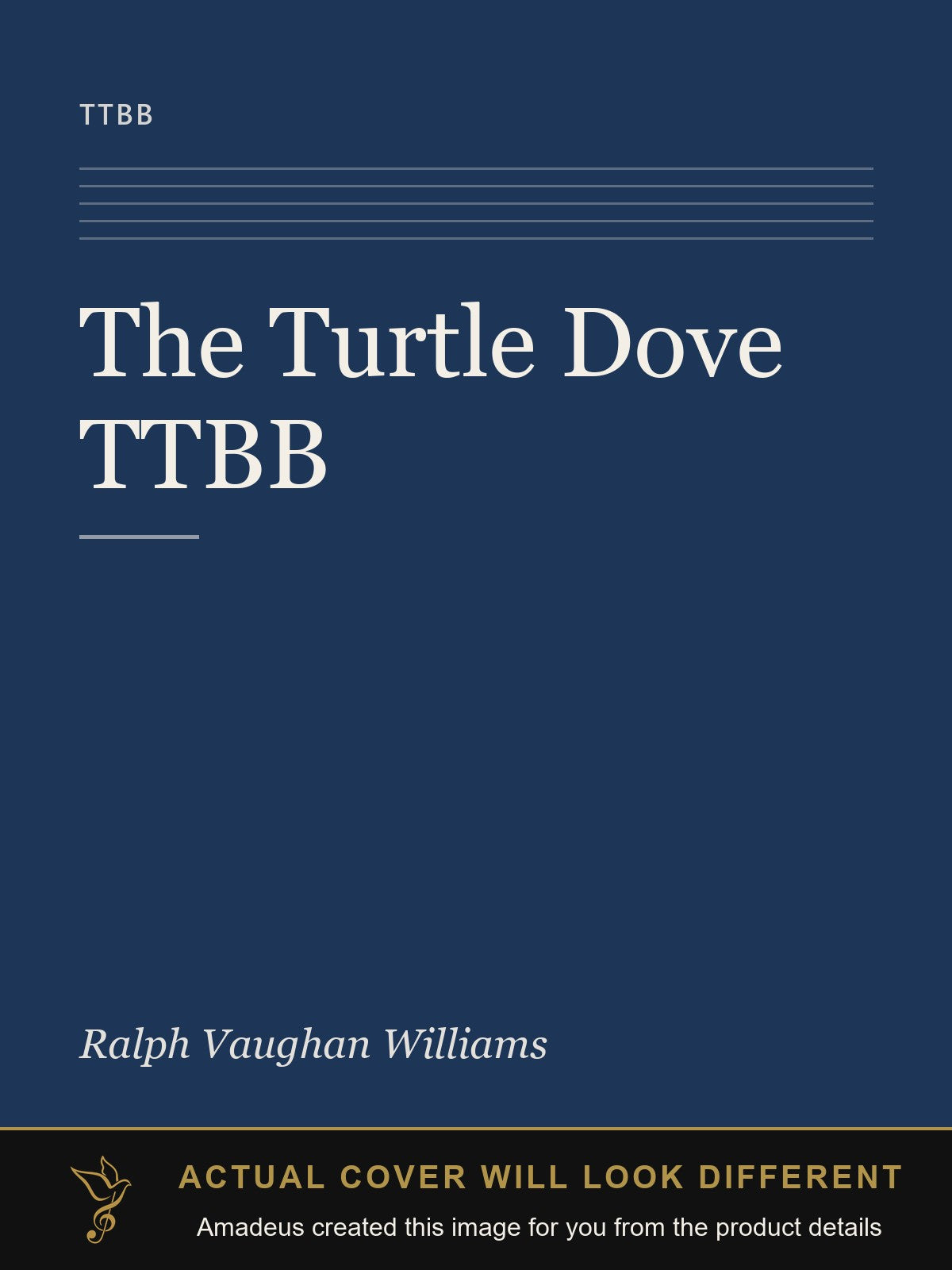 The Turtle Dove TTBB - Amadeus created this image from the product details; the actual cover will look different