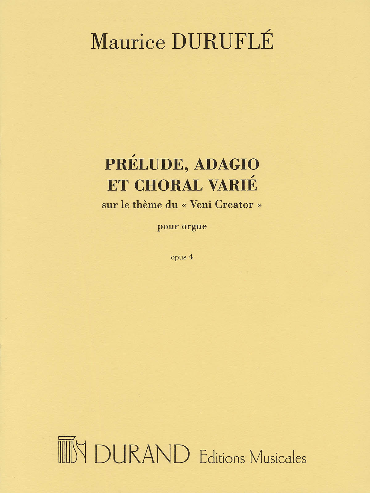 Product Cover for Prélude, Adagio and Choral Varié, Op. 4