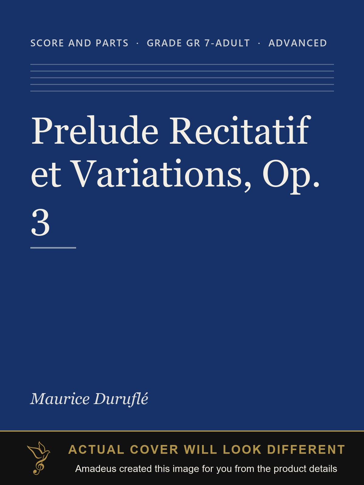 Prelude Recitatif et Variations, Op. 3 - Amadeus created this image from the product details; the actual cover will look different