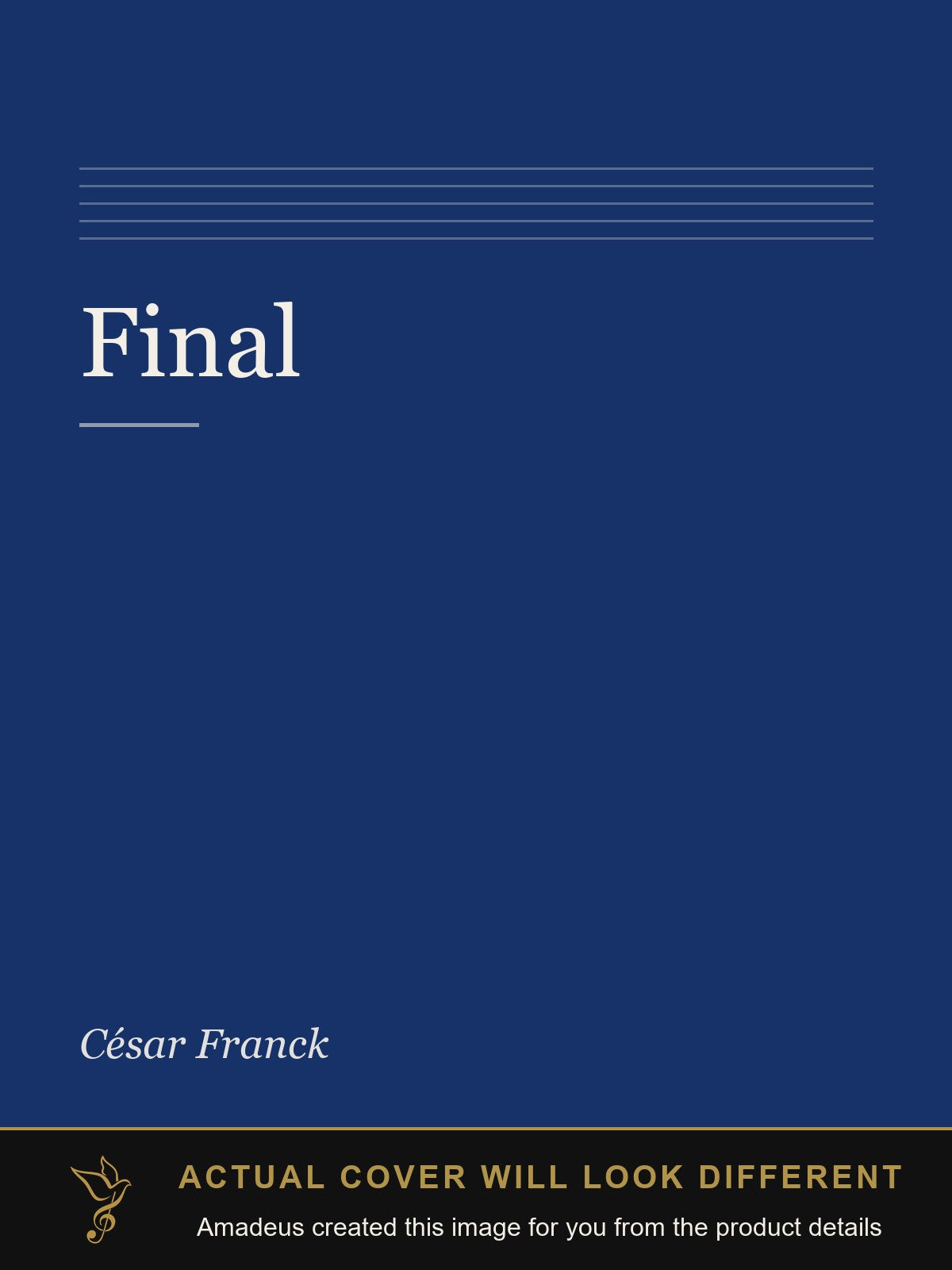 Final - Amadeus created this image from the product details; the actual cover will look different
