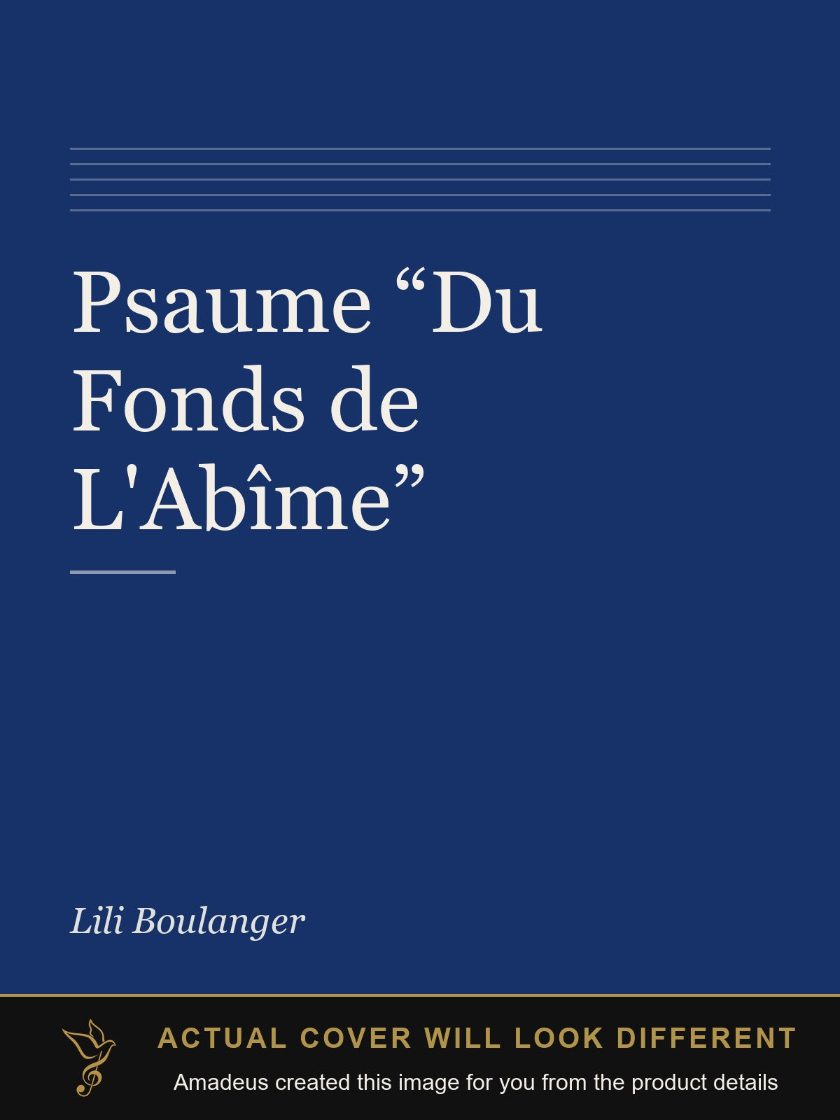 Psaume “Du Fonds de L'Abîme” - Amadeus created this image from the product details; the actual cover will look different