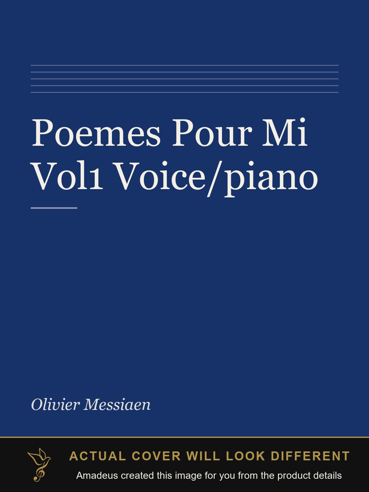 Poemes Pour Mi Vol1 Voice/piano - Amadeus created this image from the product details; the actual cover will look different