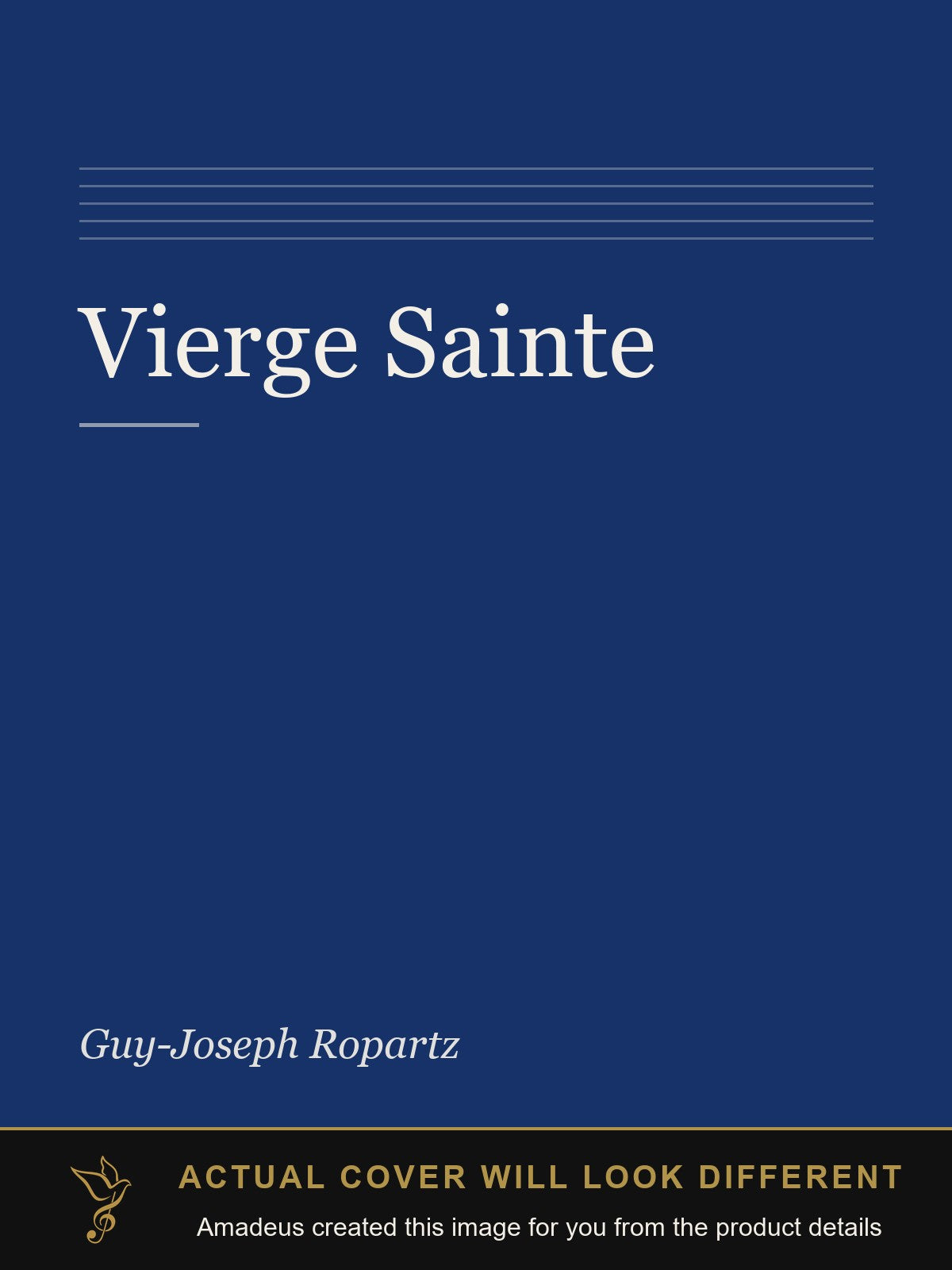 Vierge Sainte - Amadeus created this image from the product details; the actual cover will look different