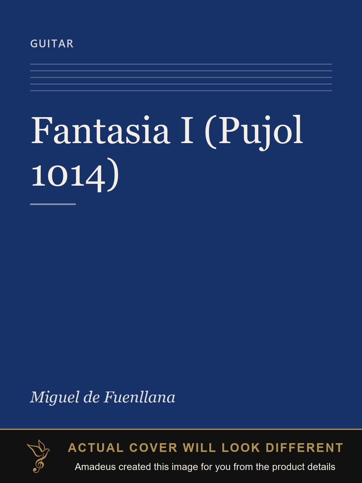 Fantasia I (Pujol 1014) - Amadeus created this image from the product details; the actual cover will look different