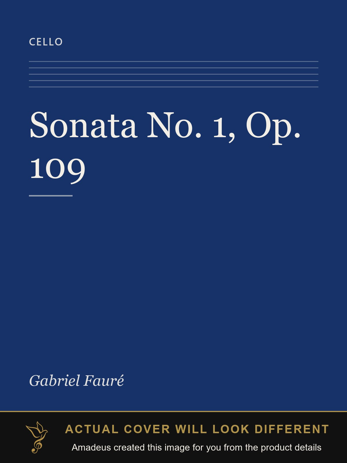 Sonata No. 1, Op. 109 - Amadeus created this image from the product details; the actual cover will look different