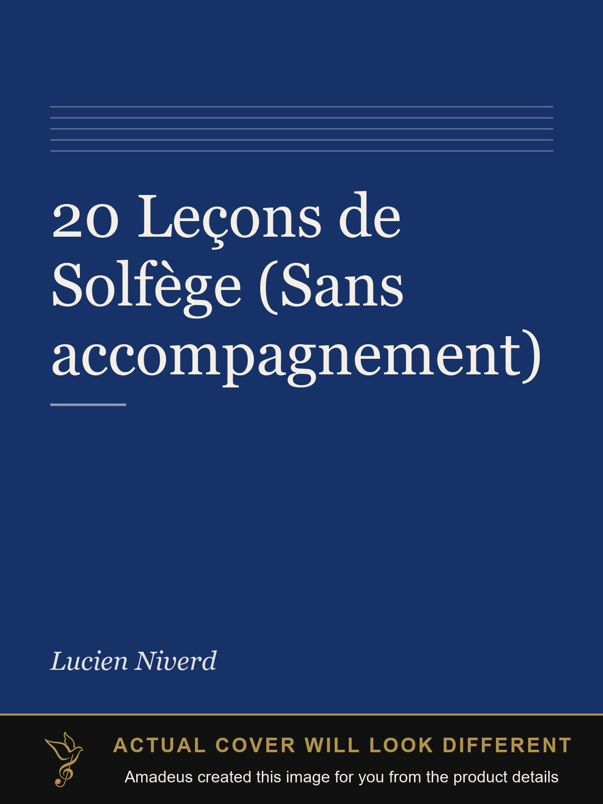 20 Leçons de Solfège (Sans accompagnement) - Amadeus created this image from the product details; the actual cover will look different