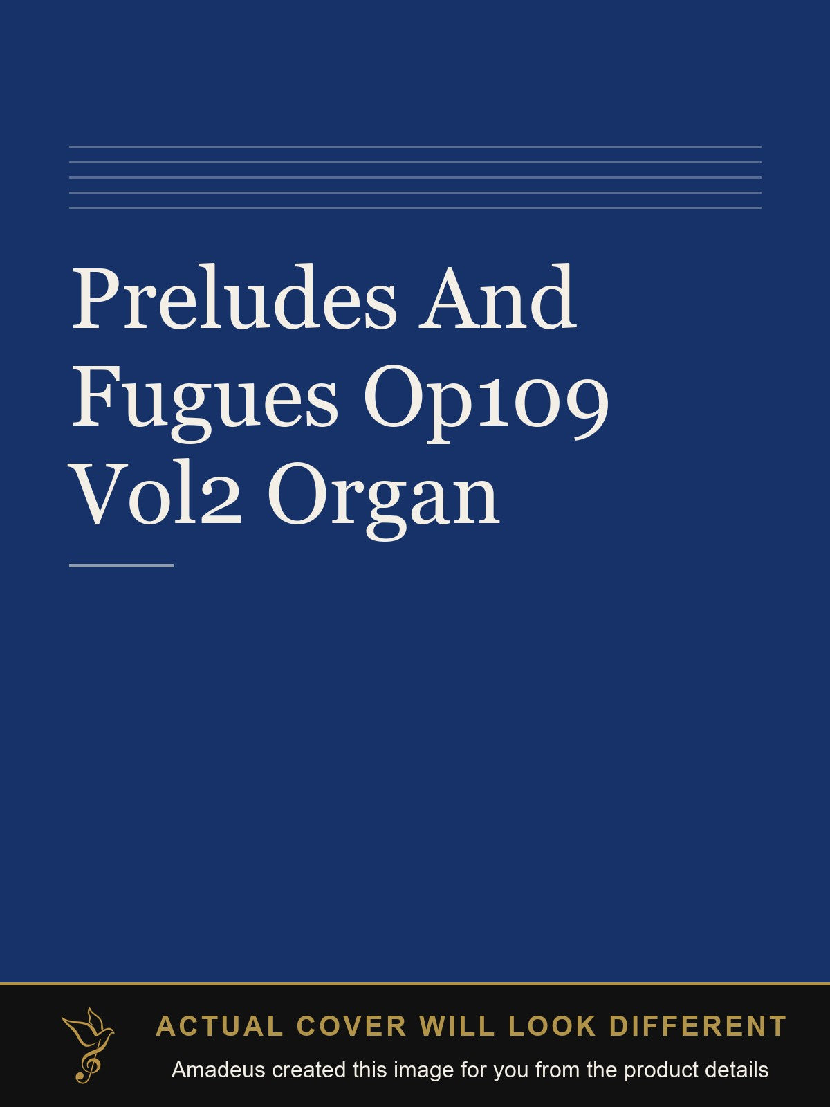 Preludes And Fugues Op109  Vol2  Organ - Amadeus created this image from the product details; the actual cover will look different