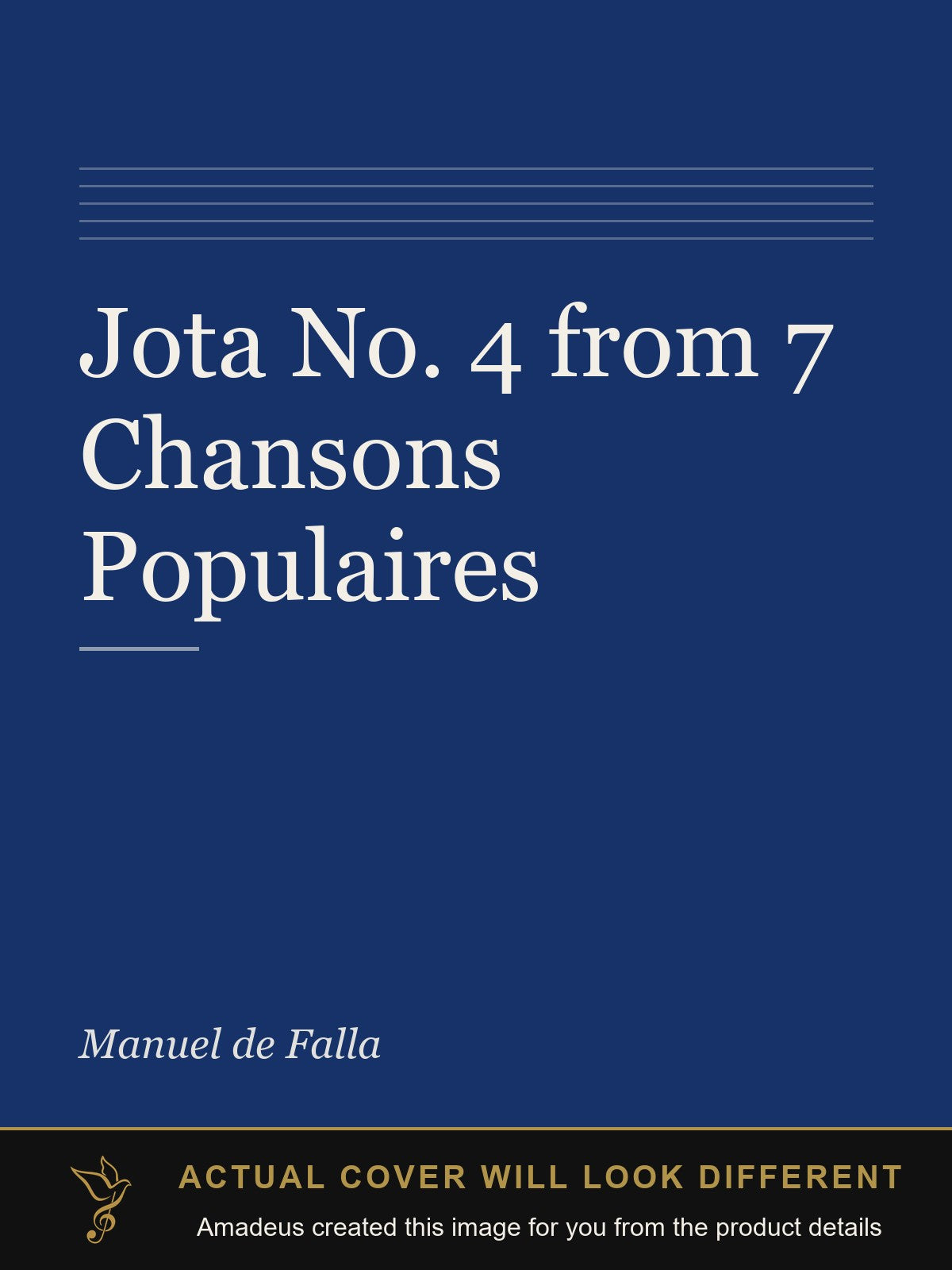 Jota No. 4 from 7 Chansons Populaires - Amadeus created this image from the product details; the actual cover will look different