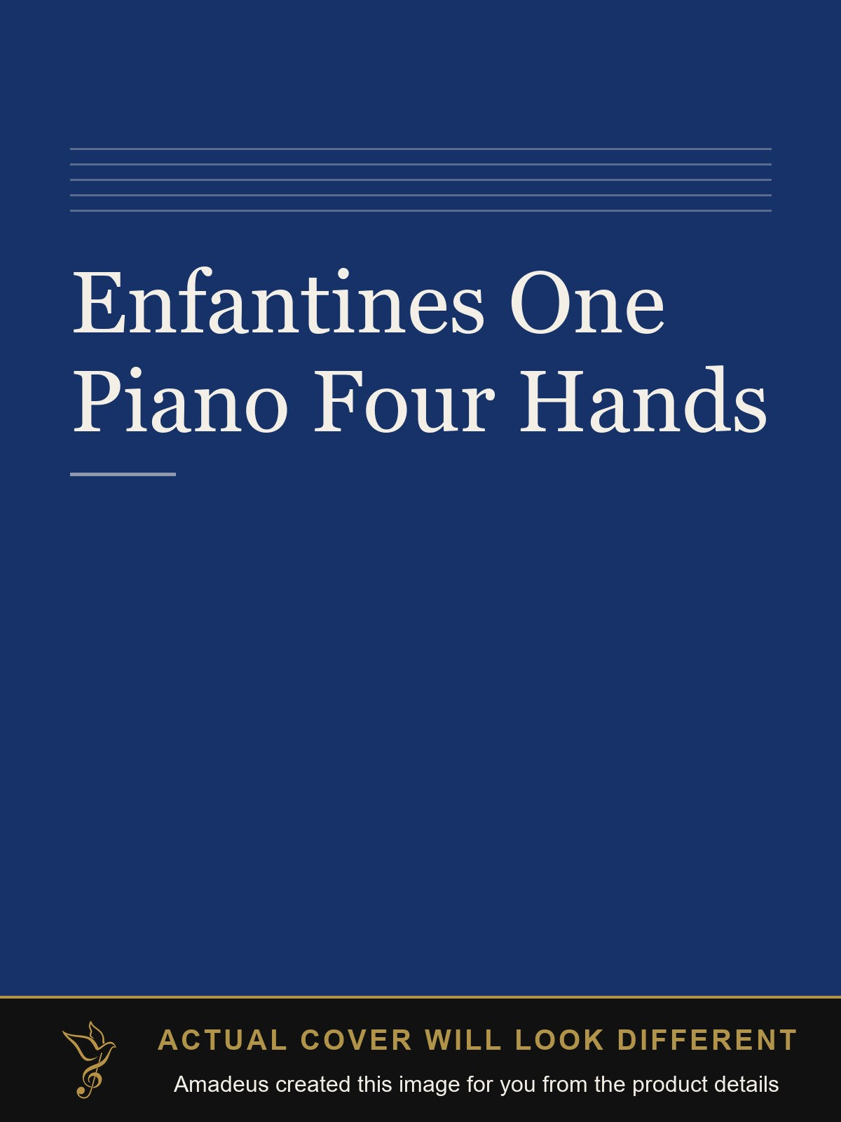 Enfantines One Piano Four Hands - Amadeus created this image from the product details; the actual cover will look different