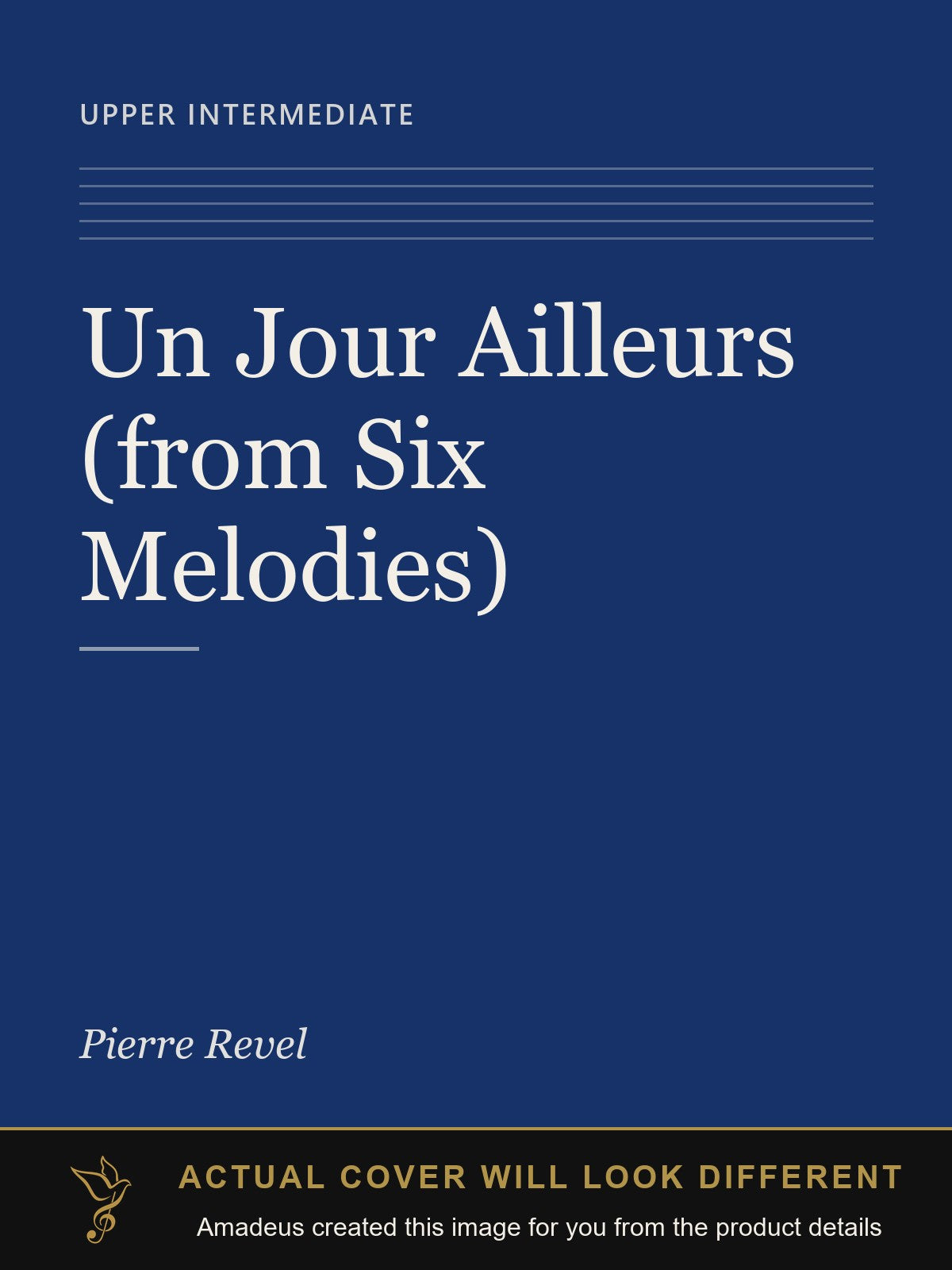 Un Jour Ailleurs (from Six Melodies) - Amadeus created this image from the product details; the actual cover will look different