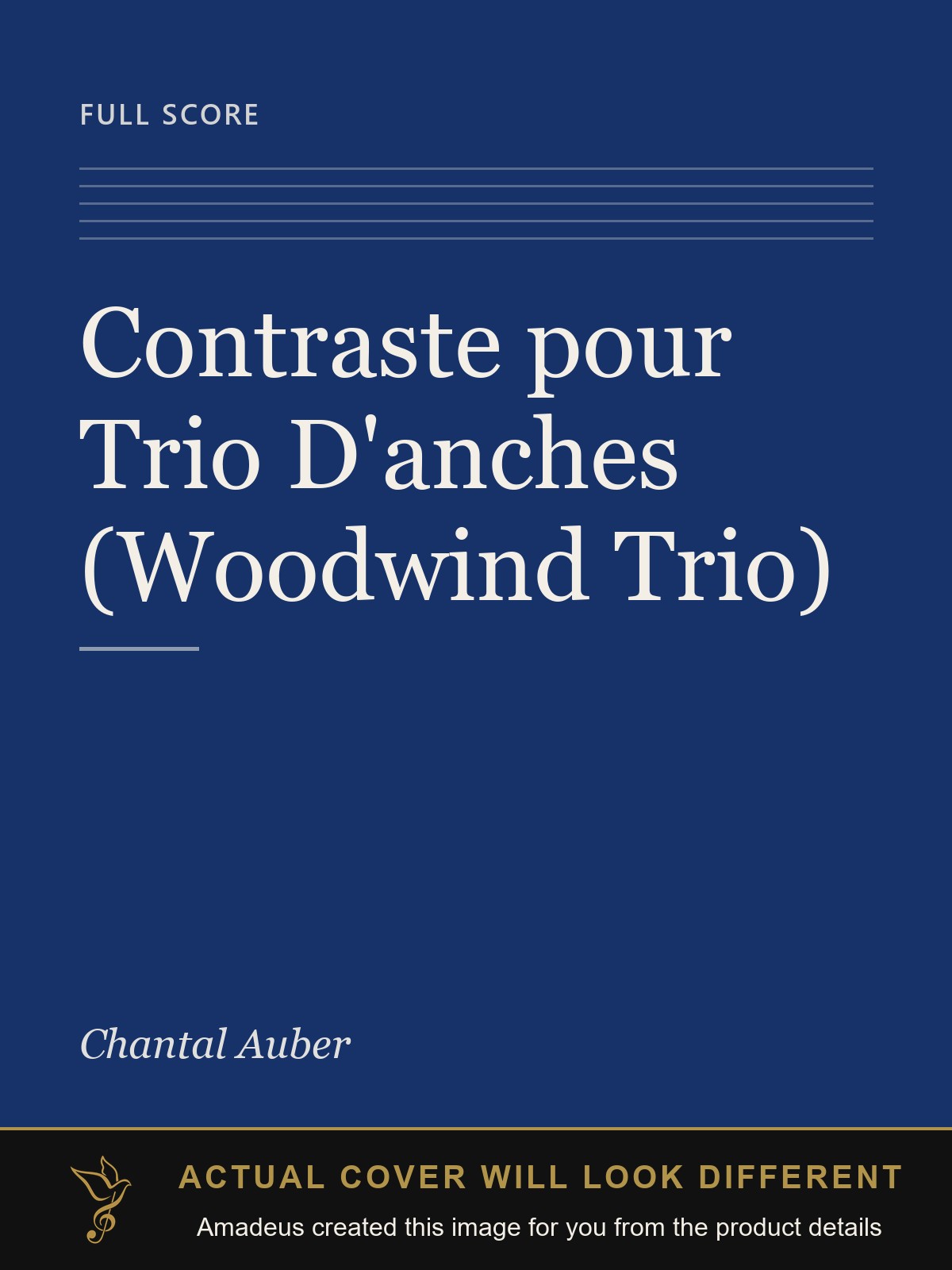 Contraste pour Trio D'anches (Woodwind Trio) - Amadeus created this image from the product details; the actual cover will look different