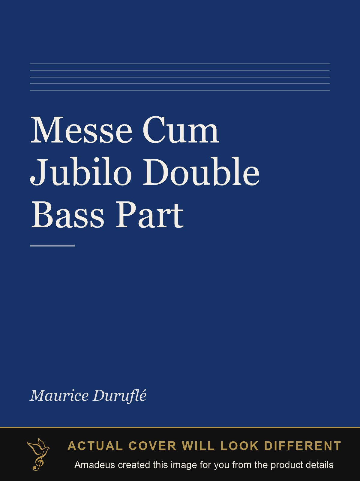 Messe Cum Jubilo Double Bass Part - Amadeus created this image from the product details; the actual cover will look different