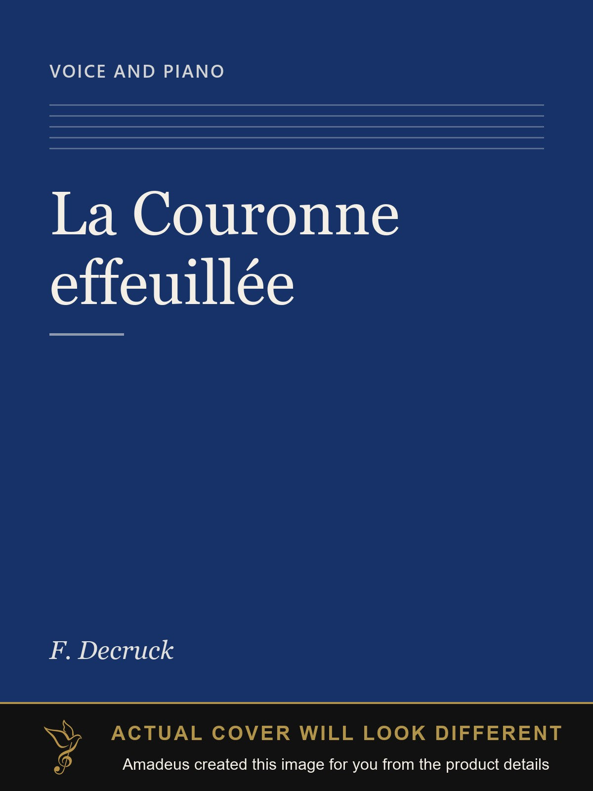 La Couronne effeuillée - Amadeus created this image from the product details; the actual cover will look different