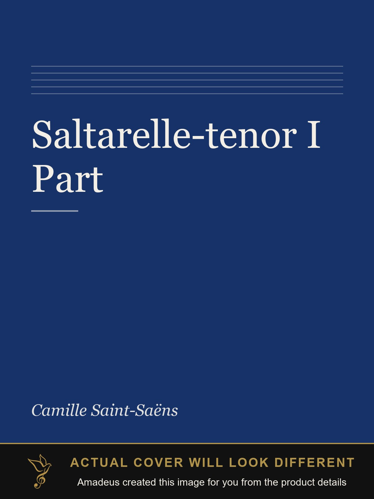 Saltarelle-tenor I Part - Amadeus created this image from the product details; the actual cover will look different