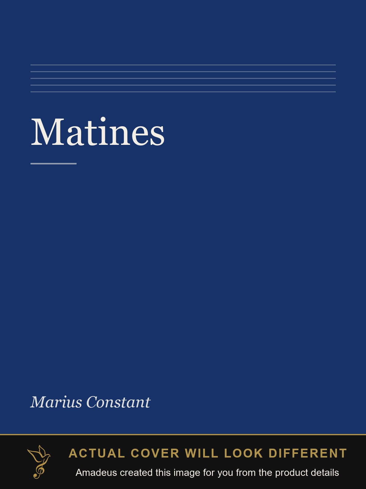 Matines - Amadeus created this image from the product details; the actual cover will look different