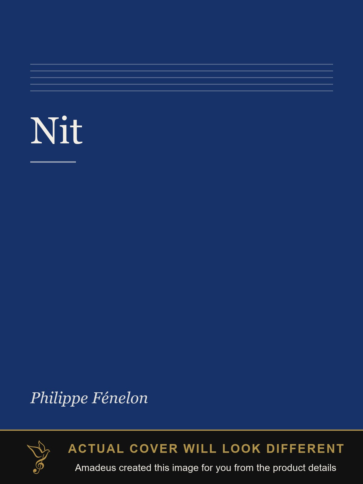 Nit - Amadeus created this image from the product details; the actual cover will look different