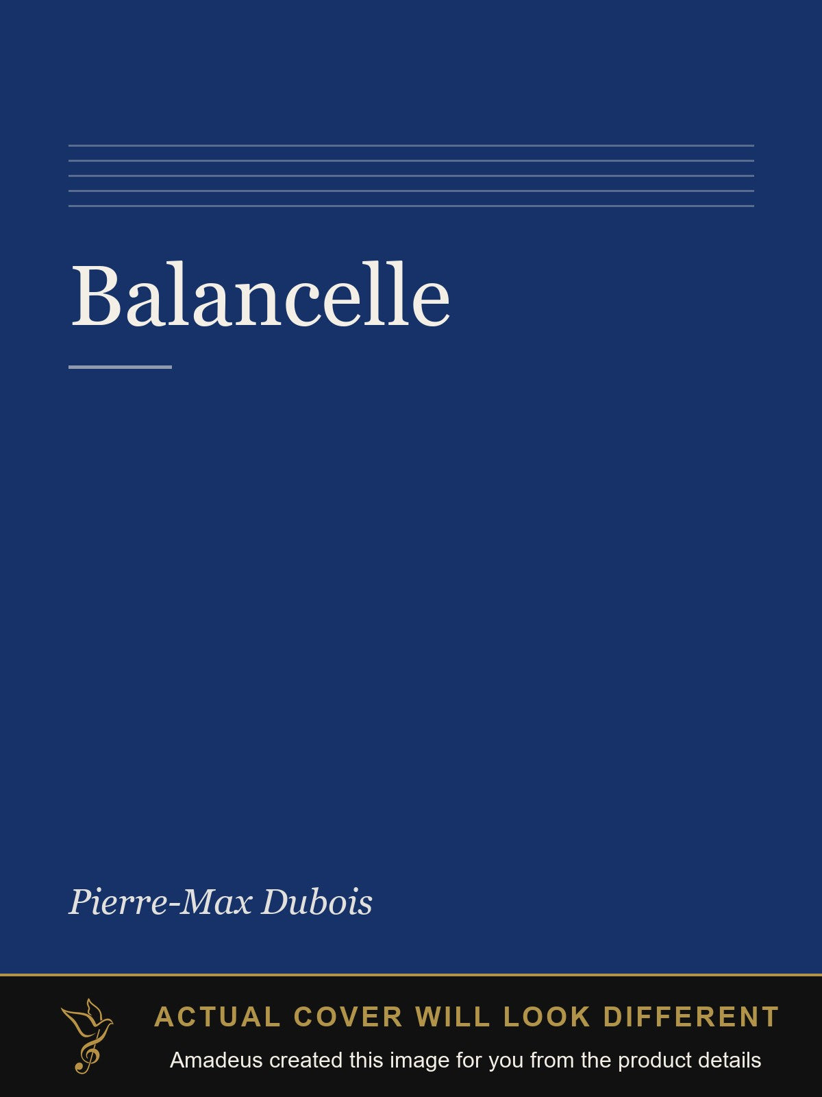 Balancelle - Amadeus created this image from the product details; the actual cover will look different
